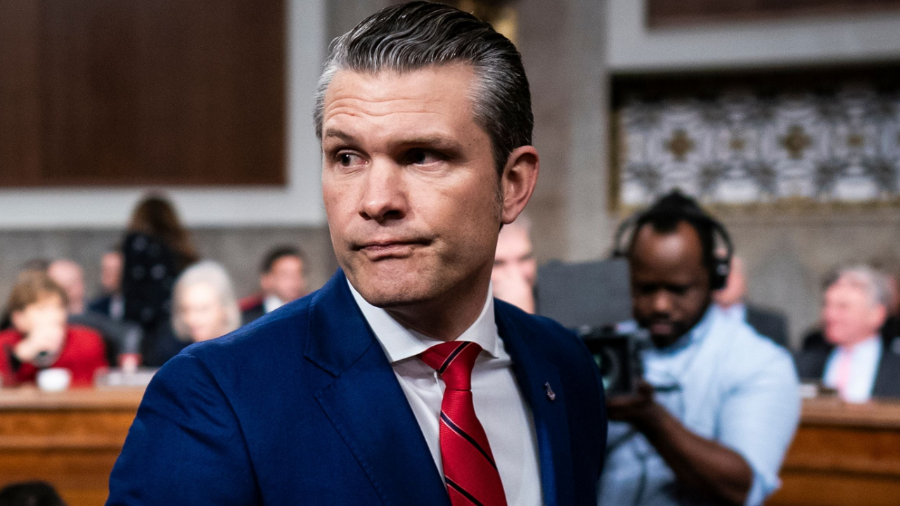 Defense Secretary Pete Hegseth criticizes senator's uniform display-failing to recognize mirrored photo