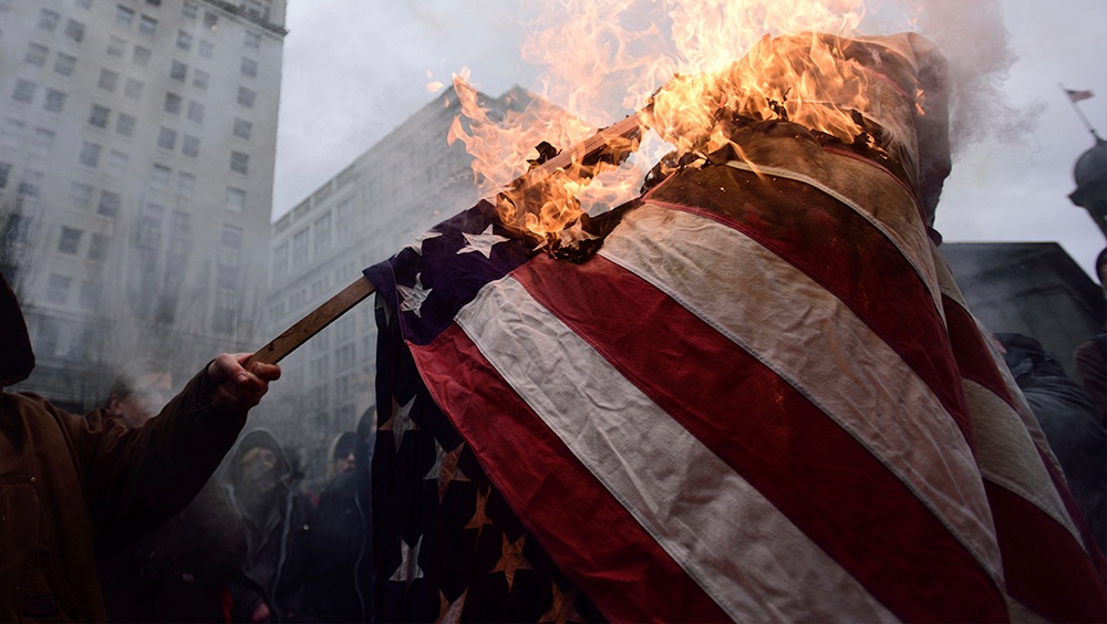 First Amendment now optional—Trump signs order to criminally charge flag-burning protesters