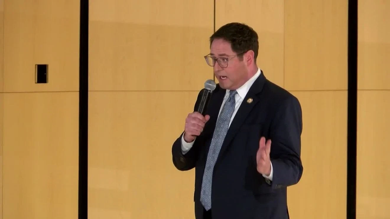 Rep. Mike Flood defends freedom bill while protesters demand universal healthcare and accountability for Epstein’s accomplice