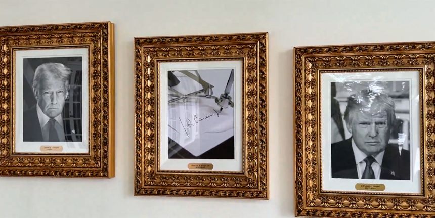 TRUMP DISRESPECTS THE WHITE HOUSE: SWAPS BIDEN PHOTO FOR AUTOPEN GLAM SHOT, CALLS IT ‘PRESIDENTIAL’