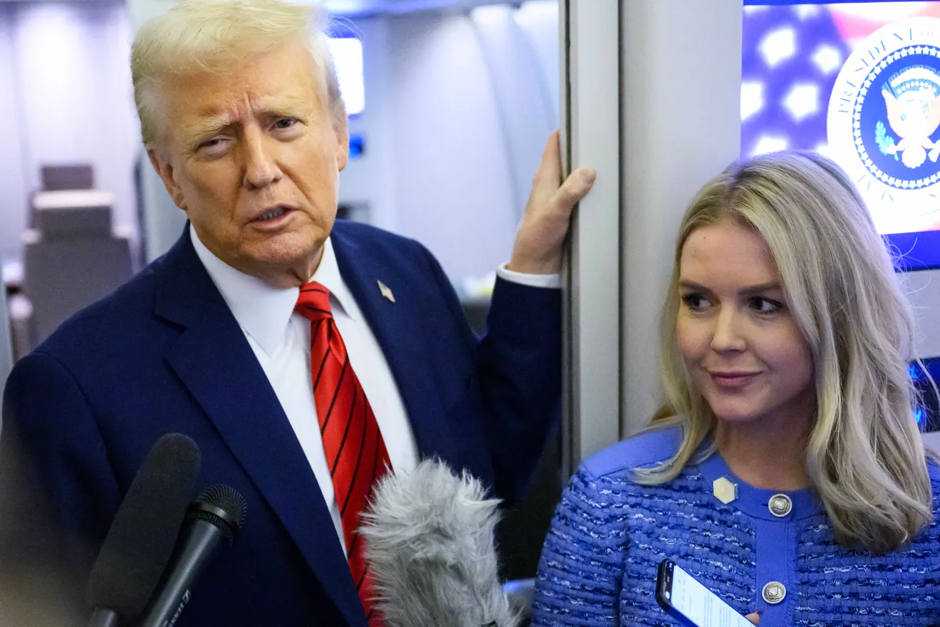 President Trump and MAGA praises White House Press Secretary Karoline Leavitt's "machine gun lips"